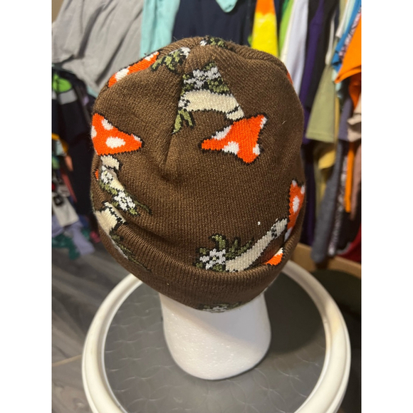 Unisex PacSun Brown Mushroom Beanie One Size - Picture 3 of 5